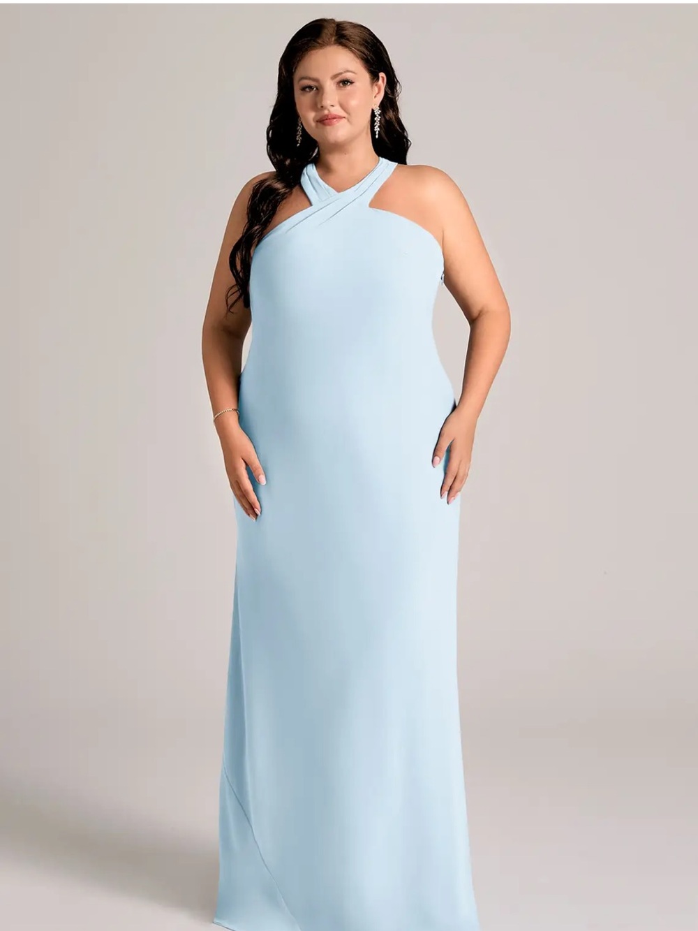 Azazie Doretta dress. Sky blue. Size A20